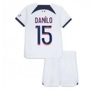 Paris Saint-Germain Danilo Pereira #15 Udebanesæt Børn 2023-24 Kort ærmer (+ korte bukser)